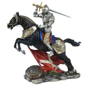 European Knight Riding Horse Home Decor Figurine